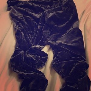 Velvet burnout tights with baroque mesh detailing